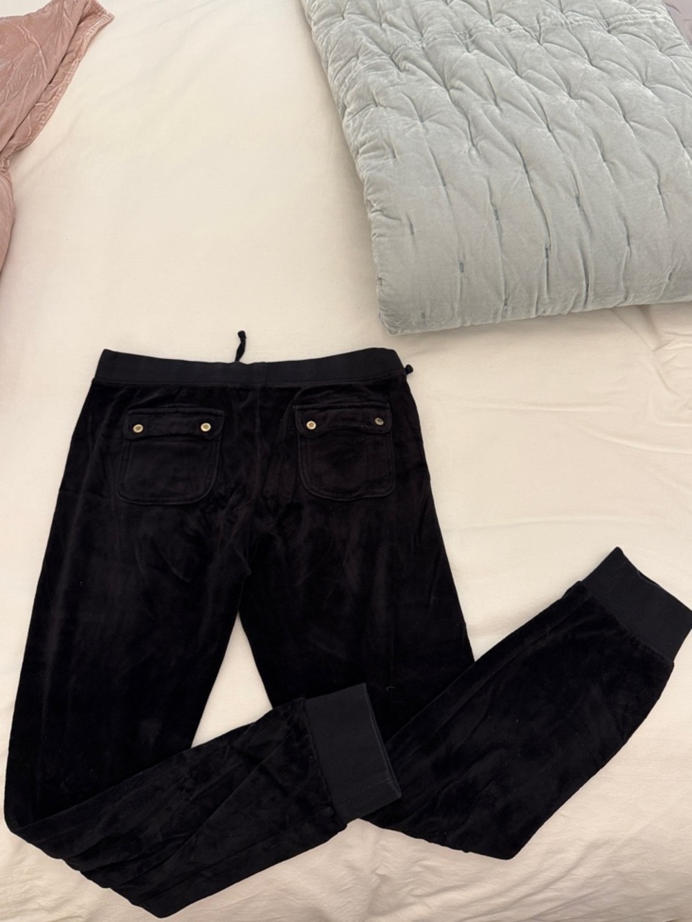 Juicy Couture Black Velour Joggers